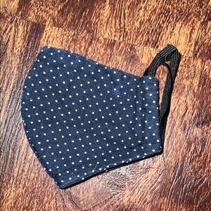 Navy Blue Polka Dot Face Mask